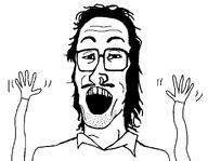 arms_up mullet nose_ring open_mouth soy variant:mulletjak // 1377x1072 // 177.8KB