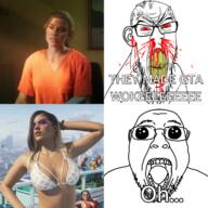 blood bloodshot_eyes clenched_teeth glasses grand_theft_auto grand_theft_auto_vi latino meme oh_my_god_she_is_so_attractive stubble toss variant:feraljak variant:gapejak // 715x715 // 500.9KB