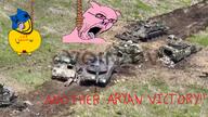 2soyjaks animal aryan azov_battalion blood bloodshot_eyes bradley crying destruction glasses hanging leopard_tank neovagina oink pig pink_skin rope soyjak stubble suicide tank text tongue tranny ukraine ukrop variant:imhotep variant:impish_soyak_ears war yellow_teeth // 1280x718 // 1.8MB