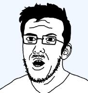 clothes glasses hair moustache redraw scientoloju_(user) soyjak stubble variant:scientolojak white_shirt white_skin // 626x662 // 14.0KB