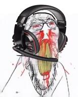 angry blood bloodshot_eyes clenched_teeth cracked_teeth distorted ear gamer glasses headphones nosebleed red_eyes soyjak stretched_mouth stubble subvariant:feralrage teeth variant:feraljak yellow_teeth // 301x372 // 120.2KB