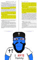 bandana beard blue_skin calm christian_cross christian_identity christianity clothes crucifix eyes family glasses headband i_hate mouth_closed orthodox_cross red_text subvariant:science_lover text variant:markiplier_soyjak // 2116x3358 // 1.3MB