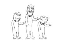 animated dance dancing_trio full_body meta:not_a_fucking_duplicate remastered series:remastered_soyjaks snap soyjak soyjak_trio subvariant:wholesome_soyjak variant:gapejak variant:impish_soyak_ears variant:markiplier_soyjak variant:tony_soprano_soyjak // 1018x764 // 69.0KB