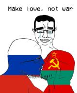 3soyjaks closed_mouth crying flag flag:russia flag:transnistria flagbeard glasses hair hand kissing soyjak stubble subvariant:flarteyejak text variant:chudjak variant:fisheyejak variant:flartson // 975x1180 // 205.5KB