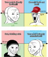 angry bags_under_eyes bloodshot_eyes cigarette communism crying doomer fascism glasses left_wing maga mask meme political_compass right_wing sad smoking smug text variant:cryboy_soyjak wojak // 1882x2200 // 1.1MB