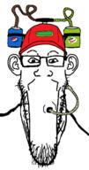 cap closed_mouth clothes dewpsi drinking_helmet ear frown glasses hat mountain_dew pepsi soda soyjak stretched_chin stubble subvariant:longplier variant:markiplier_soyjak // 298x564 // 83.9KB