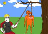 3soyjaks ack arm badge bald bloodshot_eyes buff clothes cloud crying foot full_body glasses grass hair hand hanging holding_object jubille_(user) leg looking_at_you muscles nate nate_higgers orange_skin rope sky smile smug soot_colors soyjak soyjak_party stubble subvariant:wholesome_soyjak sun teeth that_one_fucking_picture_of_nate_being_a_smug_little_bastard tongue tree variant:bernd variant:gapejak variant:soyak yellow_teeth // 2100x1500 // 961.6KB