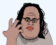 double_chin grey_shirt hair hand long_hair mutt nigger_lips red_lips retard skajyos subhuman subvariant:down_syndromejak sweating tan_skin ugly variant:skajyosjak variant:syndromejak yellow_sclera // 557x446 // 10.3KB