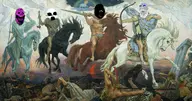 4_horsemen admin_6 admin_7 apocalypse blossom classical_art_parody meta:op_is_a_lazy_nigger_not_tagging_his_shit niggerjak reference soypocalypse subvariant:wholesome_soyjak variant:gapejak variant:poopson // 2290x1200 // 1.6MB