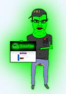 angry arm cap clothes ear federal_bureau_of_investigation frenschan full_body glasses glowing hair hand hat heart holding_object i_love pointing poop pooping small_penis soyjak subvariant:chudjak_front text trend:glowie variant:chudjak // 1448x2080 // 1.0MB
