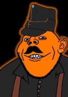 clothes ear fdl fnwo glowing hat looking_at_you mustache orange_skin stubble subvariant:gapealien variant:gapejak // 722x1038 // 142.9KB