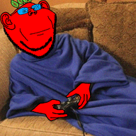 beet blanket blue_glasses broot chair comfy controller ear eyebrow_raise eyebrows gaming glasses leaf neet red_skin smile smirk smug stubble variant:impish_soyak_ears xbox_360 // 1000x1000 // 2.0MB