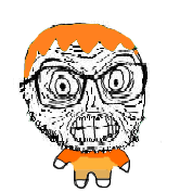 glasses natejak orange_hair orange_shirt subvariant:fun_sized_feraljak teeth variant:feraljak zarty // 166x177 // 17.7KB