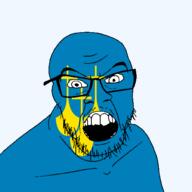 angry county flag flag:møre_og_romsdal glasses hair looking_at_you mustache møre_og_romsdal norway open_mouth soyjak stubble teeth transparent_background variant:feraljak // 1500x1500 // 55.4KB