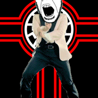animated dance flag full_body gangnam_style glasses irl nazism open_mouth push_pin sonnenrad soyjak sticky stubble variant:cobson // 300x460 // 410.0KB