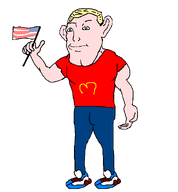 a10_eyes ameriaryan amerimutt blond blue_eyes blue_pants body buff ear flag flag:united_states full_body hair holding_flag holding_object mcdonalds nas:amerimutt red_shirt shoe smile subnas:ameriaryan template trend:aryan white_skin // 555x600 // 10.3KB