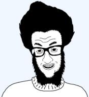 beard clothes glasses hair smile soyjak template variant:jimmy_numale // 1296x1425 // 35.3KB