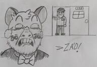 'za bowtie discord discord_logo_facial_mark dominos_pizza door drawing greentext gutiannn paper pizza quote scared shocked subvariant:neutralplier terrible_mouse text variant:bernd variant:markiplier_soyjak // 2577x1789 // 1.8MB
