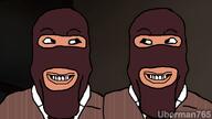 are_you_soying_what_im_soying balaclava clothes looking_at_each_other machinima meme old spy spy_(tf2) suit suit_and_tie team_fortress team_fortress_2 tuxedo valve variant:markiplier_soyjak watermark youtube // 2880x1616 // 2.6MB