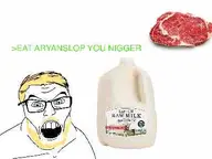 a10_eyes beard blond blue_eyes buff hair mustache open_mouth raw_meat raw_milk subvariant:feralaryan teeth template trend:aryan variant:feraljak white_skin // 400x300 // 8.5KB