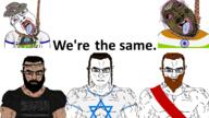 5soyjaks ack arm atheism bbc beard black_flag blacked brown_skin brown_troonjak christian_identity christianity clothes crying cuckhold fedora flag flag:india flag:israel flag:progress_pride_flag flag:ukraine glasses hair hang hanged hanging hat headband hindu hinduism hindus hinduslop islam jesus judaism kippah lgbt_flag meta:tagme mouth_open mustache ratheism red_eyes reddit science secular shahada soyjak spade star_and_crescent star_of_david stubble subvariant:muscular_chud swastika text tranny variant:bernd variant:chudjak we're_not_the_same // 1268x712 // 487.8KB