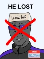 clothes dap_chhuon(user) dap_chhuon_lost eyebrows glasses grey_skin hat he_lost hello_my_name_is_(sticker) looking_at_you meta:namefags nose self_insert serious_hat smile subvariant:chuzjak text tinted_glasses track_suit transparent_background variant:kuzjak wrinkles // 1080x1440 // 118.2KB