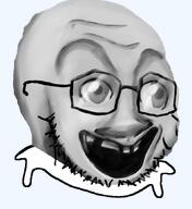 artist:cannedpocket baby deformed eyebrows full_body glasses happy open_mouth realistic shading soyjak stubble subvariant:gustavo transparent_background variant:soyak // 618x674 // 199.7KB