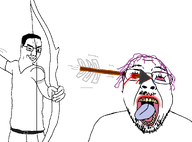 arrow bow_(weapon) chud death template tranny transparent transparent_background variant:bernd variant:chudjak // 1326x981 // 197.6KB