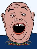 amerimutt animal black_sclera clothes ear flag flag:pennsylvania hair horse open_mouth pennsylvania red_shirt soyjak state stubble teeth text transparent_background united_states variant:alicia // 418x555 // 41.6KB