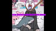 ack anime blahaj bone cinnamoroll clothes crown glasses gore gun hanging irl kirby lucky_star madoka_magica meta:gore muffy my_melody noose open_mouth overalls poster punisher_face rope scepter shark shotgun smile stubble toy tranny transgender_flag troon variant:bernd variant:cobson variant:soyak video // 1920x1080, 74.1s // 44.4MB