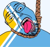 ack dead flag flag:tuva glasses hair hanging open_mouth rope russia skin soyjak stubble suicide teeth tongue transparent transparent_background tuva variant:bernd white yellow_teeth // 768x719 // 63.7KB