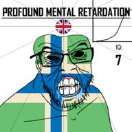 angry bald bell_curve black_eyes black_hole black_sclera british clenched_teeth closed_mouth country cracked_teeth drool ear england flag flag:gloucestershire flag:united_kingdom glasses gloucestershire hair iq iq_bell_curve mustache nightmare_fuel no_pupils profound_mental_retardation retard soyjak stubble text united_kingdom variant:feraljak wrinkles // 1024x1024 // 48.7KB