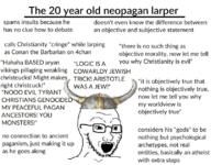 clothes glasses hat open_mouth pagan religion soyjak soyjak_comic stubble text variant:soyak wordswordswords // 806x629 // 601.0KB