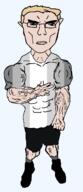 buff clothes glasses incel incel_flag shorts subvariant:chudjak_front subvariant:unbotheredchud tshirt variant:chudjak white_skin yellow_hair // 549x1268 // 31.9KB