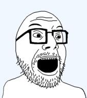 glasses looking_to_the_right matt_christman redraw soyjak stubble template transparent_background variant:christmanjak // 489x553 // 12.4KB