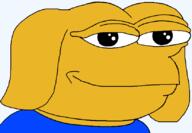 amphibian blue_shirt clothes dog frog nas:pepe pepe_the_frog smile subnas:andy yellow_skin // 828x575 // 20.5KB