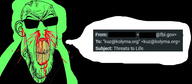 angry blood bloodshot_eyes clenched_teeth clothes cracked_teeth ear email federal_bureau_of_investigation glasses glowing green_skin kolyma kuz mail mustache nosebleed red_eyes screenshot soyjak speech_bubble stubble subvariant:feralrage sunglasses telegram text trend:glowie tshirt variant:feraljak vein yellow_teeth // 968x423 // 106.2KB