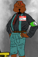 2024 adolf_hitler aryan_beast bald brown_skin faggot happy hello_my_name_is_(sticker) islam janny nas_template nazi_germany pride subvariant:mexiaryan variant:meximutt warrior-z_(user) // 410x615 // 216.1KB