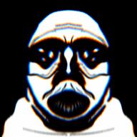 animated black_background closed_mouth dark deformed glasses irl lips mirrored moshed mustache oh_my_god_she_is_so_attractive ominous soyjak stubble variant:feraljak // 640x640 // 10.1MB