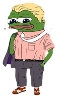 amphibian animal belt cigarette closed_mouth clothes frog full_body green_skin hair hand lips nas nas:pepe pepe pepe_the_frog shoe subnas:apu transparent_background watch // 706x1200 // 520.5KB
