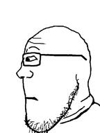 alternate closed_mouth glasses looking_to_the_left neutral side_profile soyjak stubble subvariant:neutralplier subvariant:sideplier template variant:markiplier_soyjak // 600x800 // 61.5KB