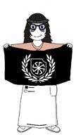 atomwaffen_division black black_flag cell cell_division flag holding_flag holding_object kolovrat looking_at_you nazism pan_slavism perunmladost perunyouth schutzstaffel variant:soytan // 705x1257 // 161.4KB