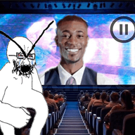 angry animated arm bloodshot_eyes crying dance full_body glasses hand irl_background kinoplex large_eyebrows leg open_mouth screen selfish_little_fuck soyjak stubble theater thick_eyebrows variant:cryboy_soyjak // 800x450 // 869.0KB