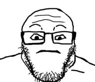 closed_mouth glasses neutral no_nose soyjak stubble subvariant:neutralplier variant:markiplier_soyjak // 600x520 // 6.0KB