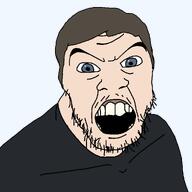 black_shirt blue_eyes brown_hair clothes h3k_(user) i_look_like_this meta:namefags meta:op_took_a_selfie_of_xerself meta:self_insert namefags variant:feraljak white_skin // 1025x1025 // 27.6KB