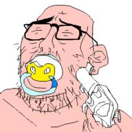 artist:QQlive babyjak caca glasses gun ias its_over oekaki revolver suicide text // 500x500 // 50.1KB