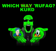 blonde_beard clenched_teeth clothes coat eyebrows eyes eyes_open finger fingertips glasses glowing green_skin hand meta:namefags mouth mouth_open necktie palm robes stubble suit suit_and_tie sunglasses thales_(user) trevor(user) turban variant:feraljak variant:gapejak variant:markiplier_soyjak // 1800x1642 // 1.1MB