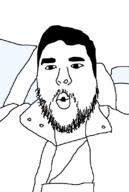 car clothes hair mustache open_mouth soyjak stubble variant:unknown // 547x816 // 12.3KB