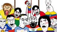 ack angry animal argentina bloodshot_eyes blue_eyes bolivia brazil buff chile chud clothes colombia ecuador falklands fangs flag:argentina flag:bolivia flag:chile flag:colombia flag:ecuador flag:falkland_islands flag:french_guiana flag:guyana flag:panama flag:peru flag:suriname flag:united_kingdom flag:united_states flag:venezuela french_guyana glasses guyana hair hanging hat i_love inflation_(economy) large_nose lionel_messi llama monkey monocle multiple_soyjaks mustache open_mouth paraguay peru rope skinny south_america soyjak starving stubble subvariant:chudjak_front subvariant:science_lover suicide suriname text tongue united_states uruguay variant:bernd variant:chudjak variant:cobson variant:impish_soyak_ears variant:markiplier_soyjak variant:monkeyjak variant:unknown vein venezuela yellow_hair yellow_teeth // 1600x900 // 599.4KB