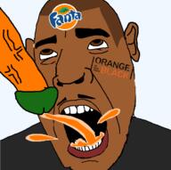 bbc black_skin brown_eyes facial facial_mark fanta forehead_mark froot green_skin jay_z juice lips looking_up orange_(fruit) orange_is_the_new_black orange_juice orange_skin penis subvariant:spadeson transparent_background variant:cobson vein veiny_cock // 722x720 // 43.2KB